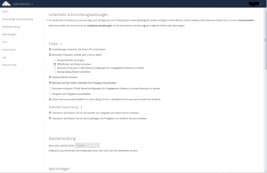 Owncloud Administrations Seite