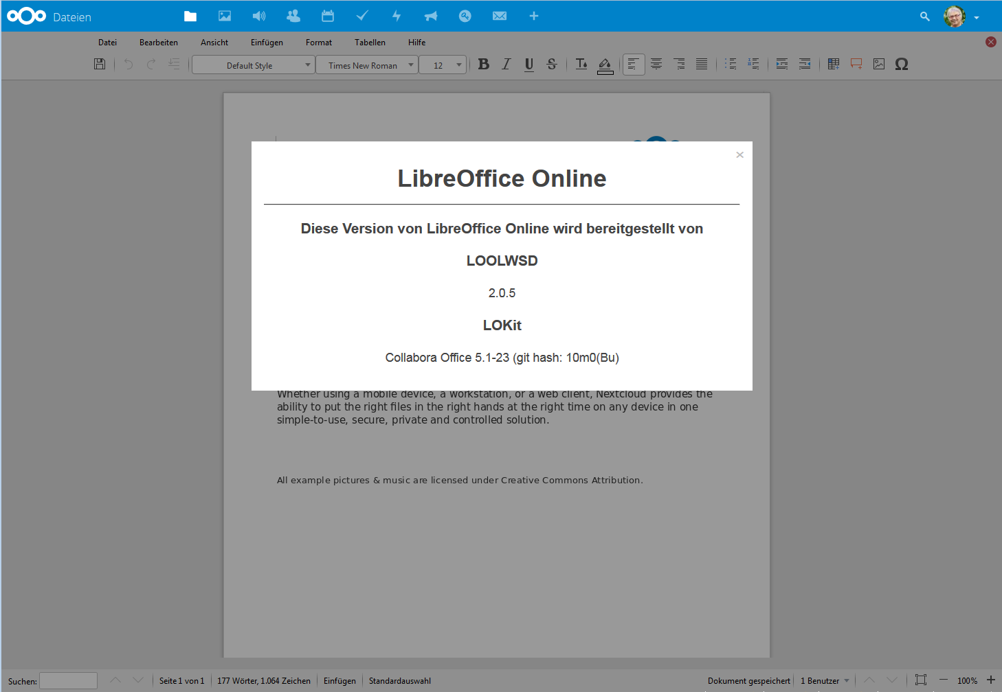 LibreOffice Online 2.0.5